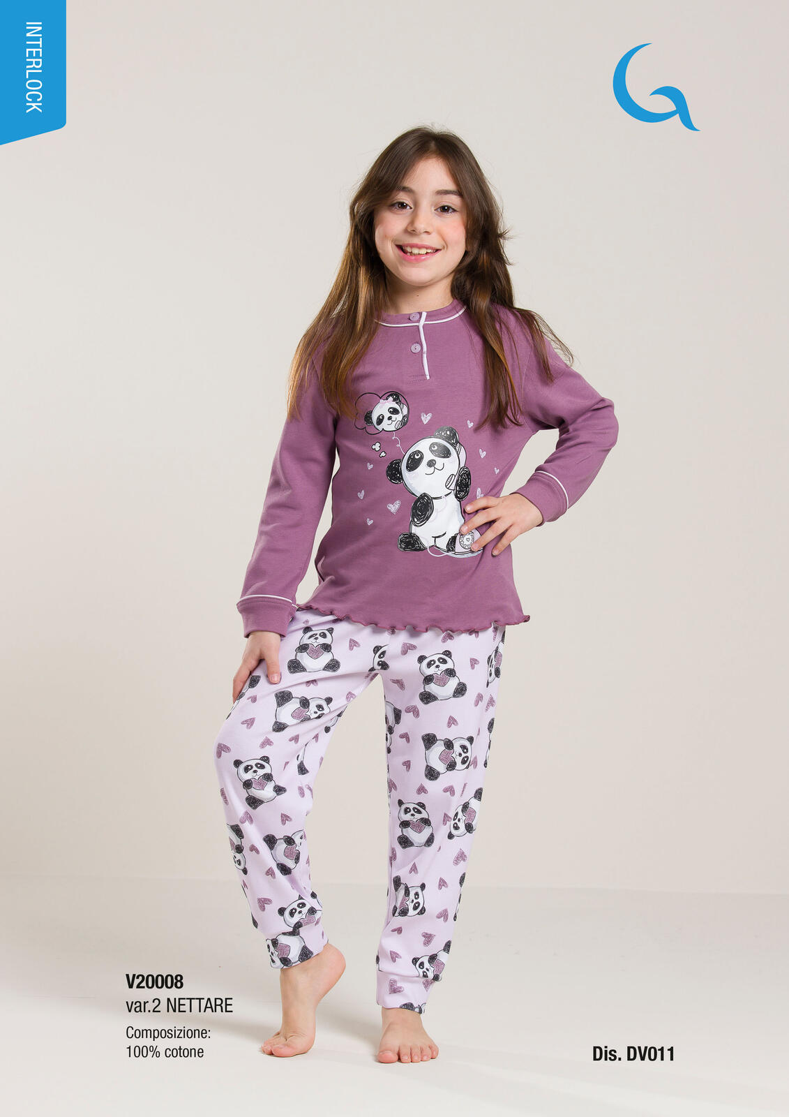 PIGIAMA BAMBINA M/L V20008 Tellini S.r.l. Wholesale Clothing